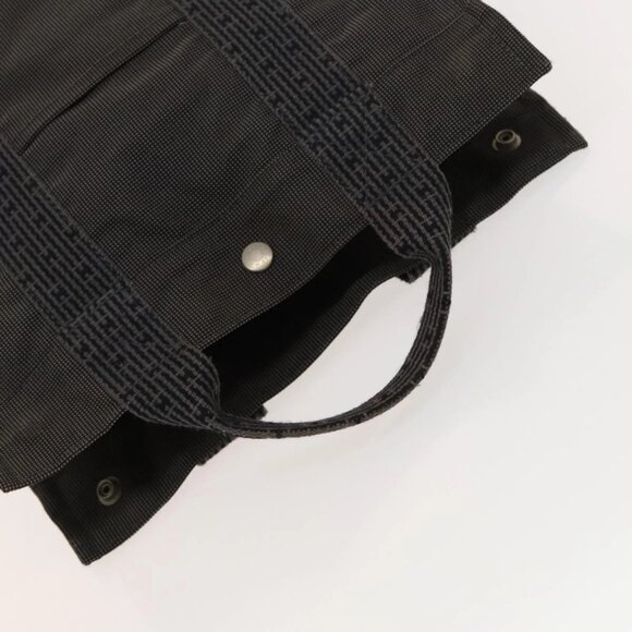 HERMES Her Line Add PM Backpack Canvas Gray Silver Auth - Picture 7 of 16